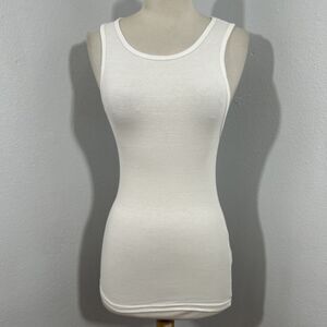 YoungLA Tank Top Womens M‎ White Stretch Normcore Minimalist Gym Y2K